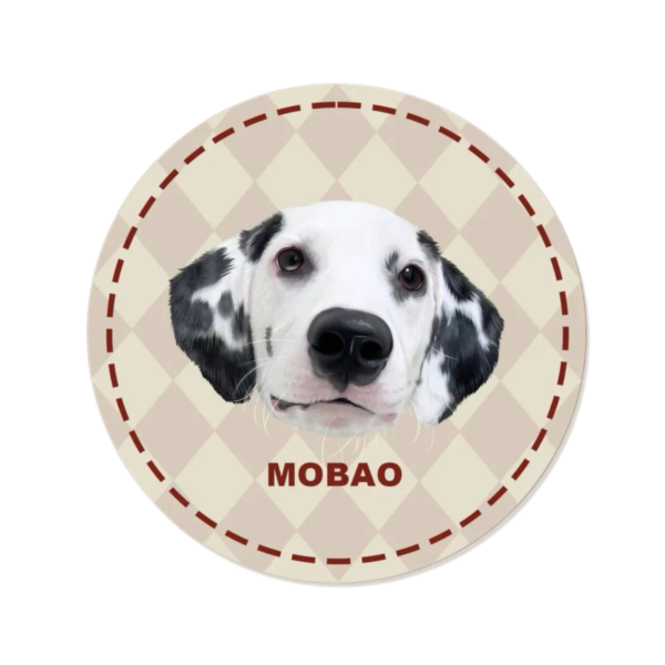 Classic British Style Custom Dog Rug with round plaid design