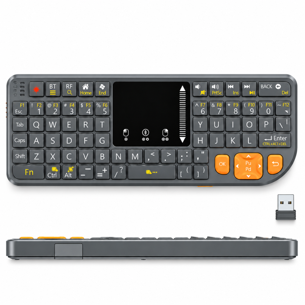 Mini Bluetooth Keyboard with Built-In Touchpad
