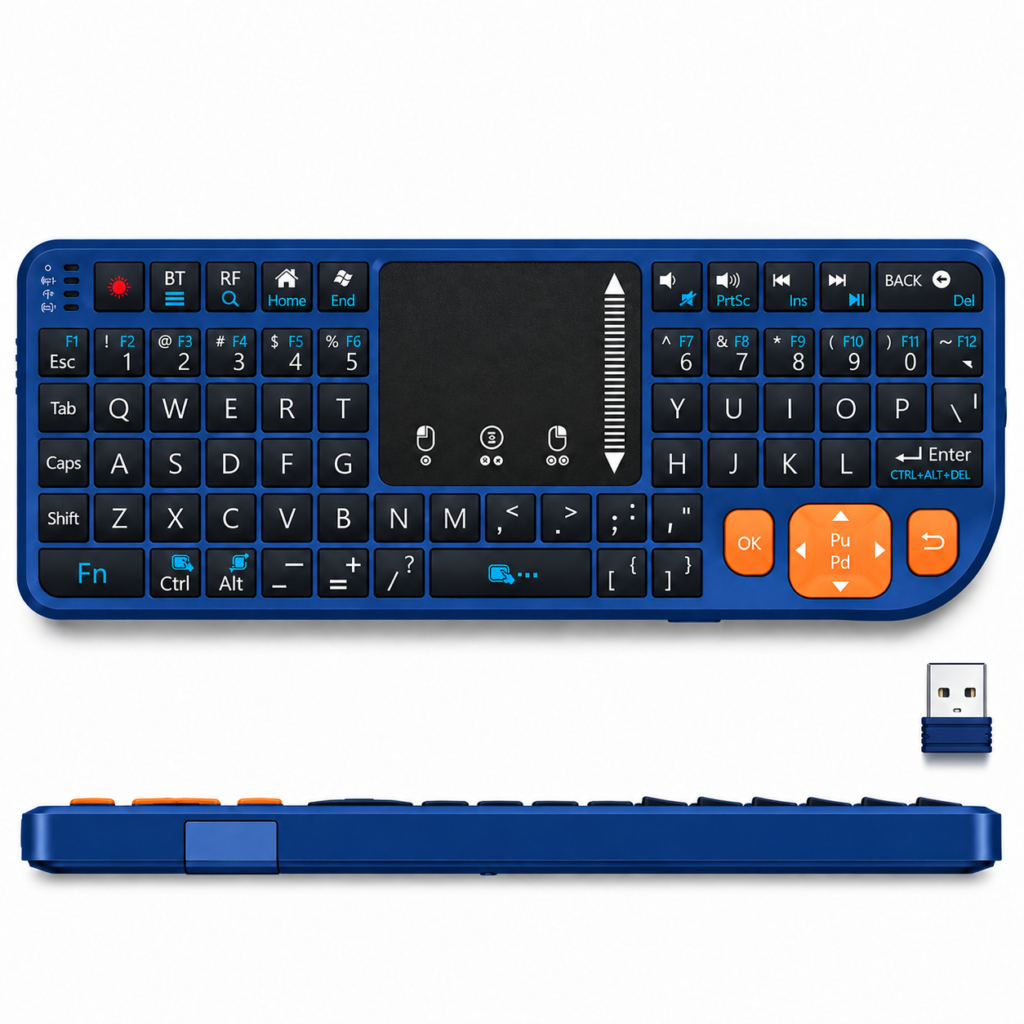 Mini Bluetooth Keyboard with Built-In Touchpad