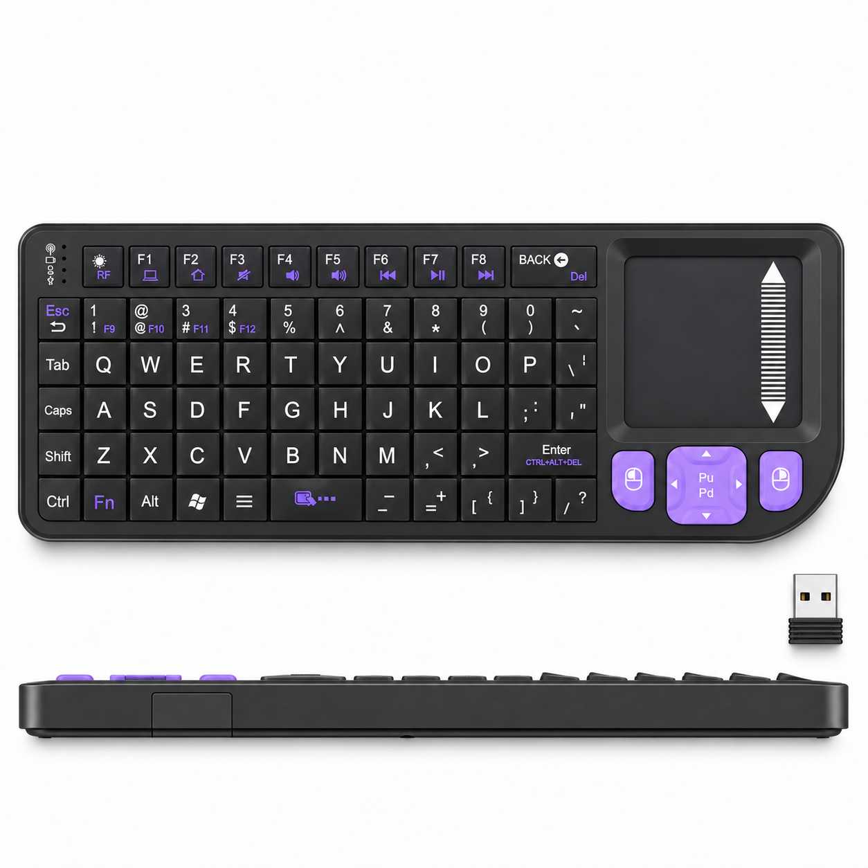 Mini Bluetooth Keyboard with Built-In Touchpad